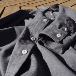 ¥3000-OFF黒板 wool/cotton  shirt  onepiece シャツワンピース 4枚目の画像