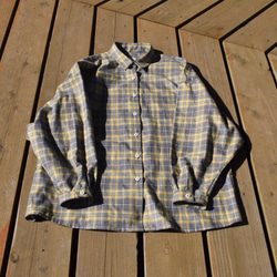 ¥2000-OFF 木漏れ日　bansyuori cotton wide shirt コットン　ワイドシャツ 1枚目の画像