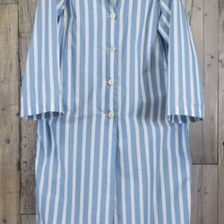 ¥4000-off ladies shirt coat bansyuori ストライプ　シャツコート 3枚目の画像