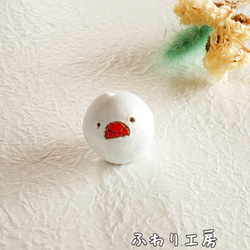 SALE【再販】人気☆白文鳥の置物　陶土　オブジェ　文鳥 1枚目の画像