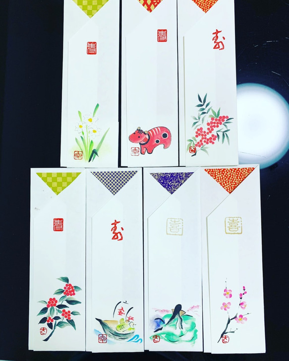 お正月祝箸袋3点＆敷紙3枚セット/3 Chopstick bags & Papermats for New Year's 3枚目の画像