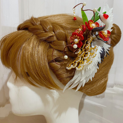 ヒロ様】かのこ3点セット＋鶴梅②簪ヘアコーム ヒロ様】かのこ3点