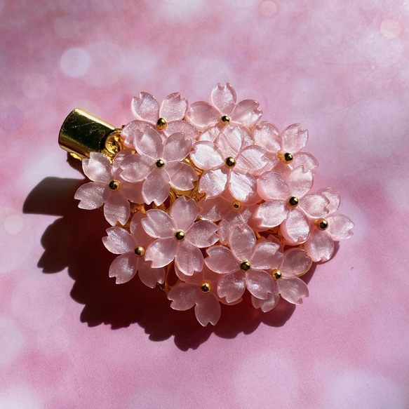 桜のヘアクリップ 桜満開 1枚目の画像