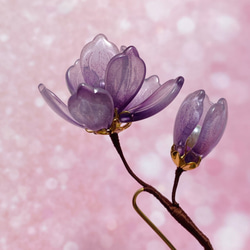 紫木蓮のかんざし Uピン簪 2枚目の画像