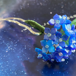 紫陽花のかんざし(小)  青い星空 3枚目の画像