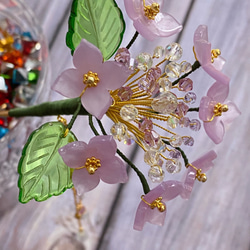 紫陽花のかんざし ガクアジサイの一本挿し 3枚目の画像