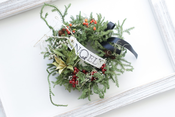 送料無料 お正月飾りにもなるクリスマスリース小 ドライフラワーリース