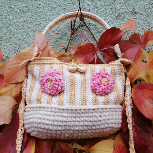 ゴルドと象牙色縞模様バッグ ショルダーバッグ サンドラ 通販 11031729  