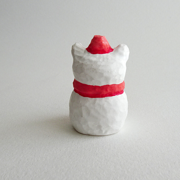 Creema限定　雪だるま猫　赤6(鶏口舎キャスト) 2枚目の画像