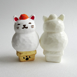 レジン　鏡餅ねこ　見本 5枚目の画像