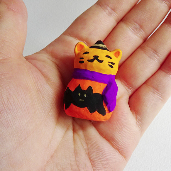 レジン　黒い帽子のねこ　見本 5枚目の画像