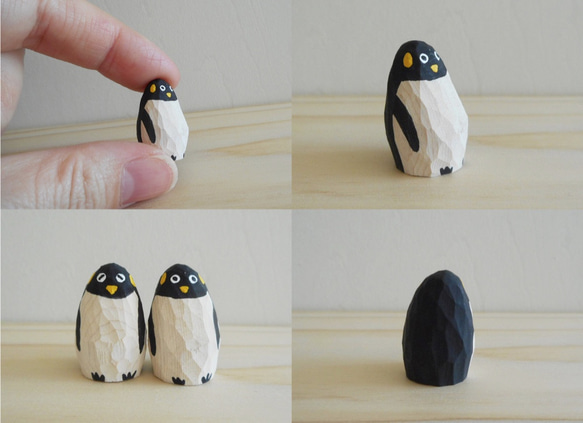 木彫り　子供ペンギン32 2枚目の画像