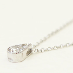 silver925×キュービックジルコニアCZダイヤ しずく型ネックレス　(S-015) 2枚目の画像