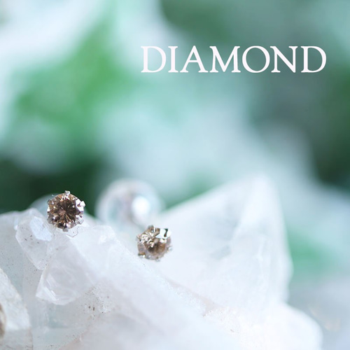 4月の誕生石♪ PT900 天然ライトブラウンダイヤモンド（トータル0.2ct