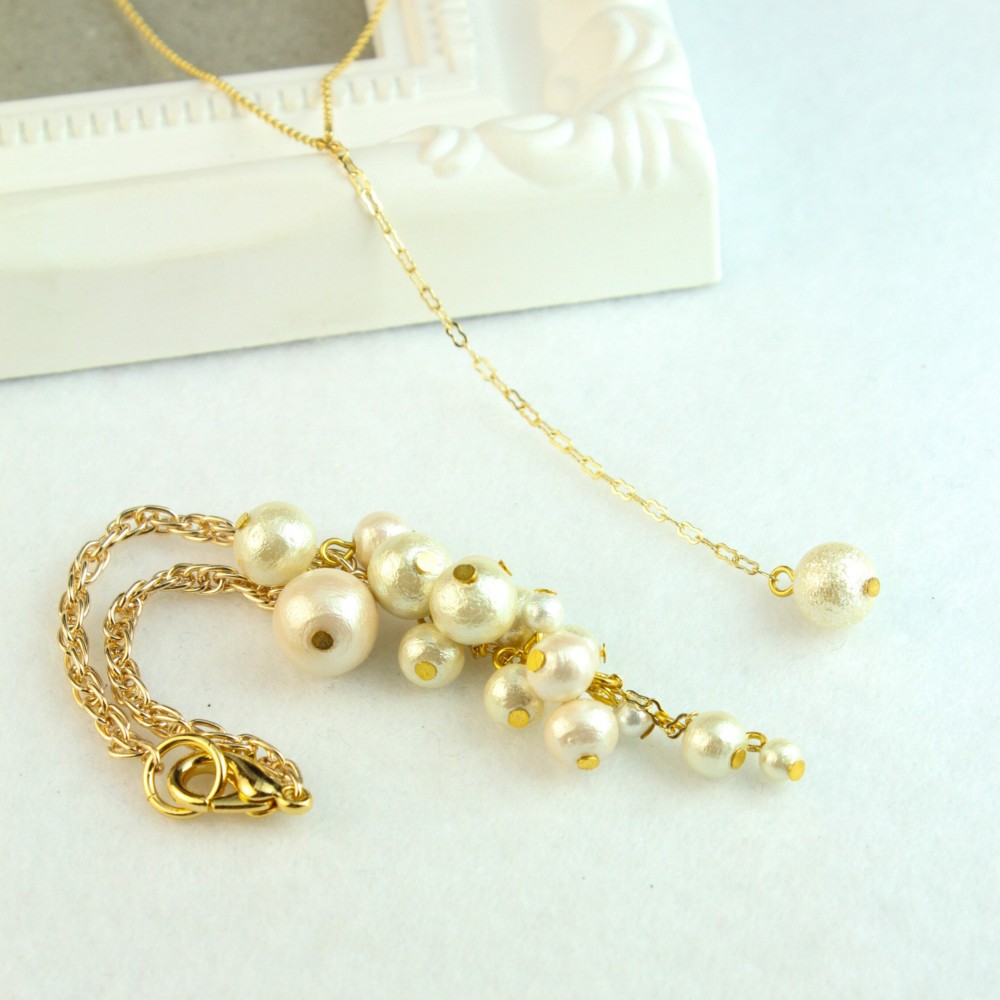 1点限定『Creema春の福袋2024』1粒パールネックレス**葡萄のチャーム*セット