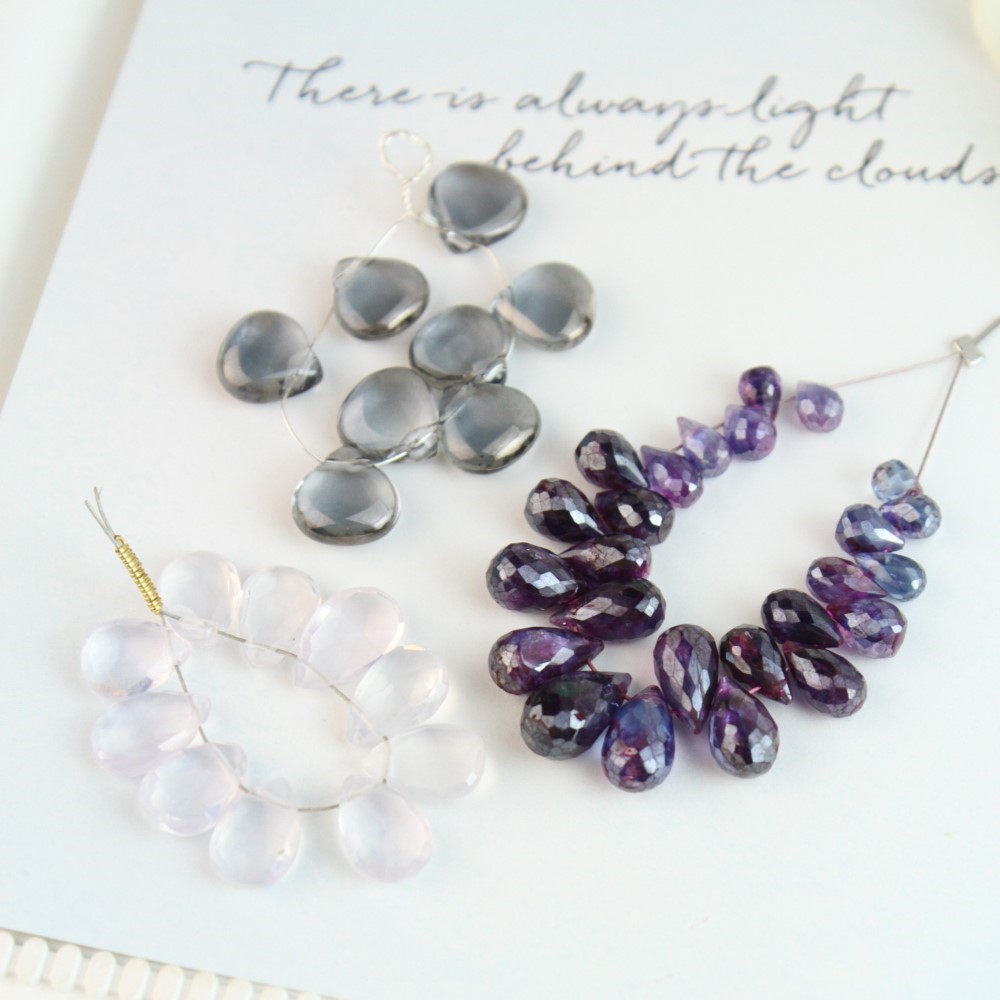 【1個限定】【希少石】*ミスティックカイヤナイト*プレシャスオパール*14Kgf たわわピアス