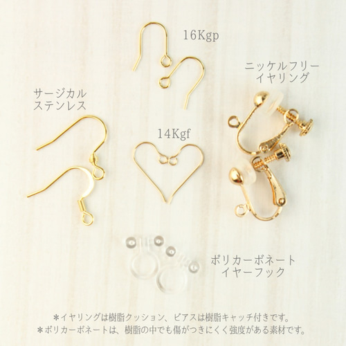 ダルメシアンジャスパー*ピアス(金具変更可) ピアス（フック・チェーン 