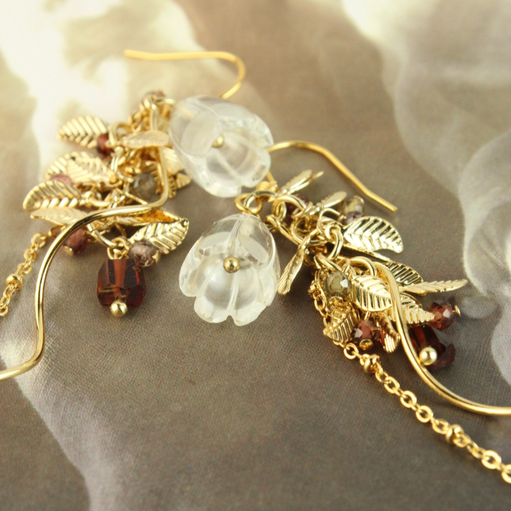 【1個限定】*タンドラサファイア*花束耳飾り(金具変更可)