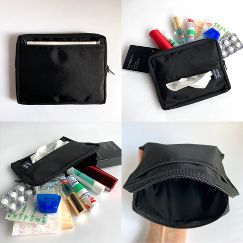 3way】コスメ 薬 サニタリー 小物すっきり整理携帯♪ポーチ一体  