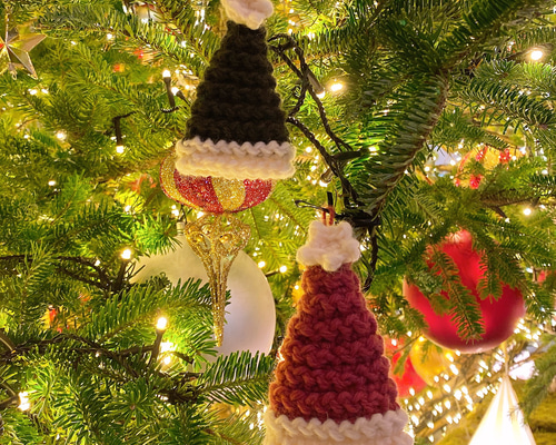 クリスマスツリーセット 計2個 編み物 ツリー ミニツリー オーナメント
