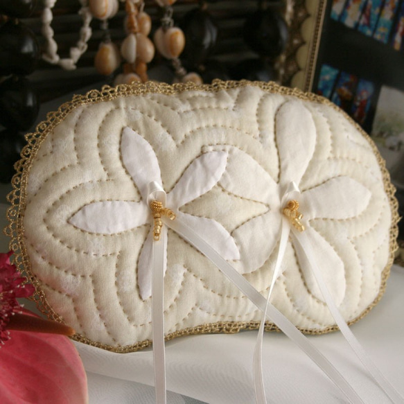 ハワイアンキルトピロケース 45X45cm】 家具・インテリア 【新品未使用】ハワイアンキルト ピロー