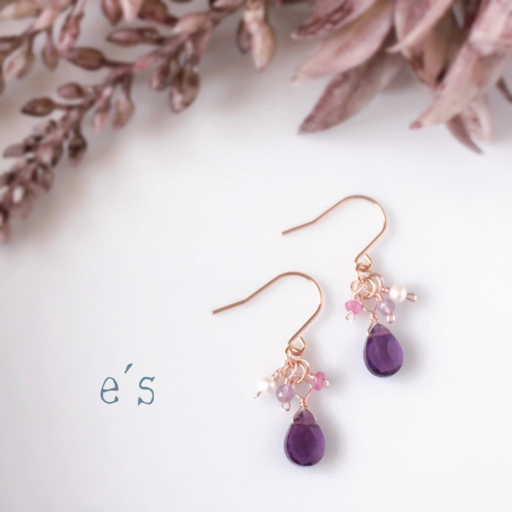 送料無料】アレルギー対応 アメジスト・ルビー・ピンクアメジスト  