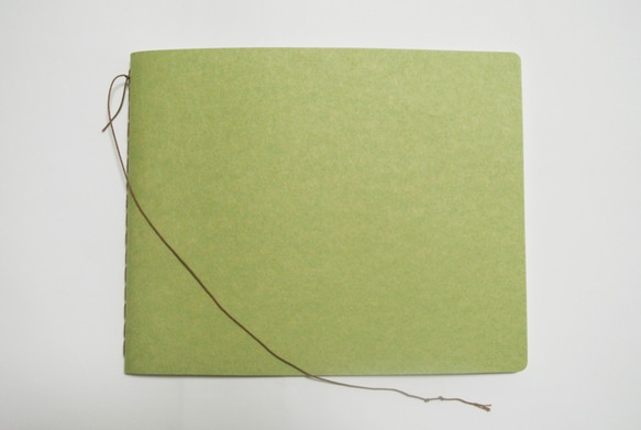紙と糸ノート（グリーン） 2枚目の画像