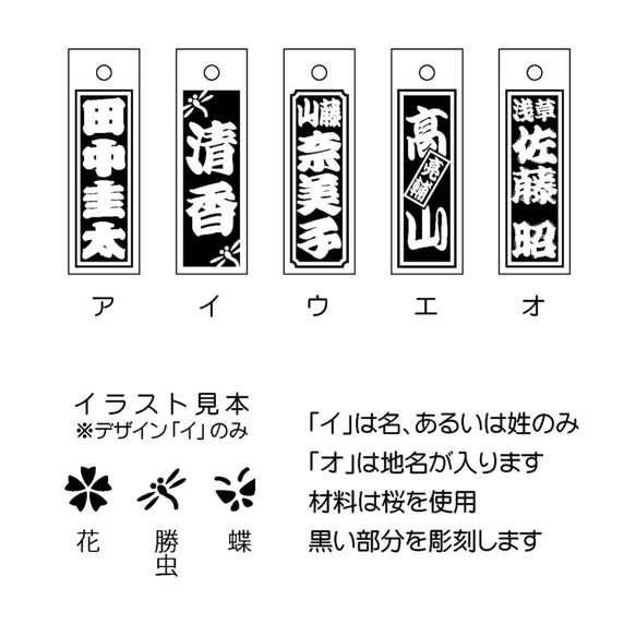 ＜人気アニメで柱、名前に使用された書体登場!!＞　★卒業記念に、仲間とお揃いで★　桜木札　中 5枚目の画像