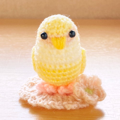 コザクラインコ(シナモン)あみぐるみ ニコニコ可愛いインコさん人形