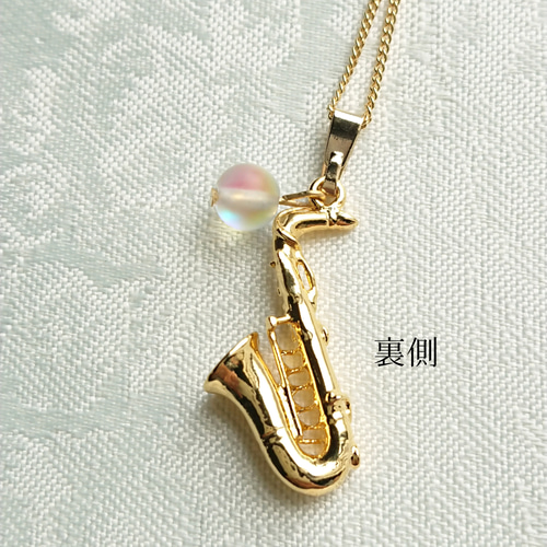 再販 サックス 楽器のネックレス(ゴールドカラー) ネックレス 