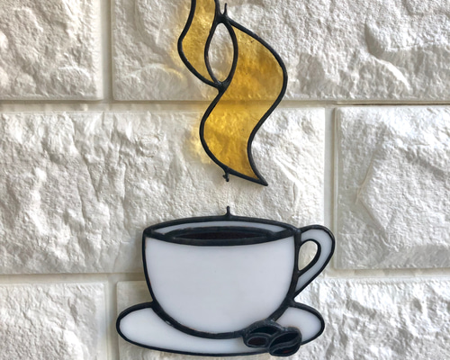 ステンドグラス】コーヒーカップのオーナメント その他