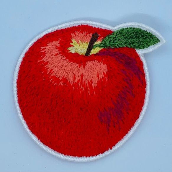 【ワッペン】【食べ物シリーズ】たのしっしゅのかわいい　りんごのワッペン 4枚目の画像