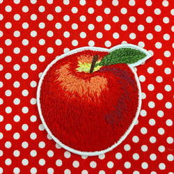 【ワッペン】【食べ物シリーズ】たのしっしゅのかわいい　りんごのワッペン 5枚目の画像