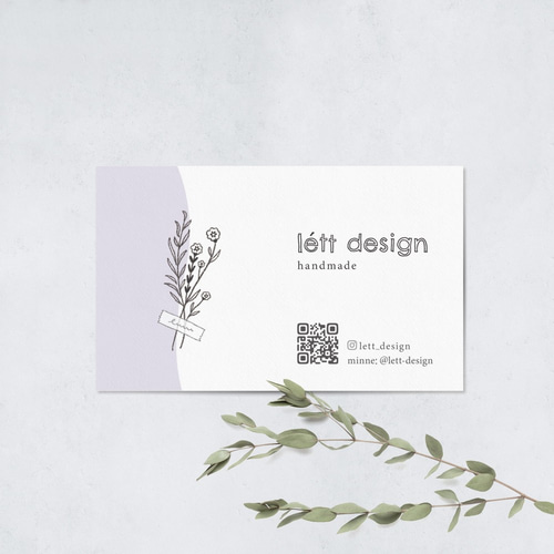 名刺100枚］名入れショップカード｜wave［セミオーダー］ メッセージ