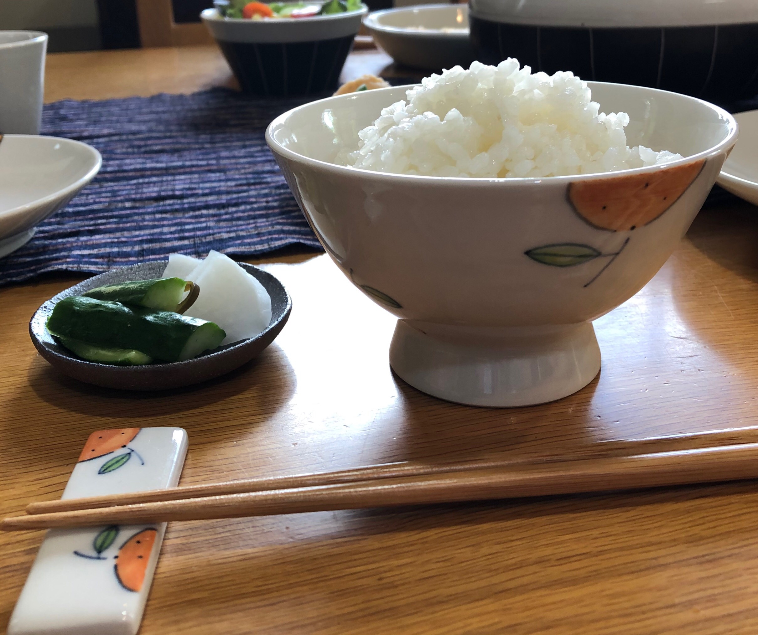 砥部焼/ミカン柄お茶碗（中）/一夢工房 茶碗・めし碗 一夢工房