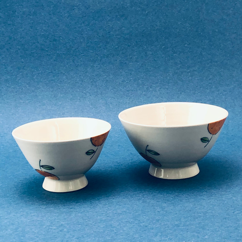 砥部焼/ミカン柄お茶碗（小）/一夢工房 茶碗・めし碗 一夢工房