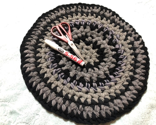 靴下はぎれ　座布団　３点セット　ハンドメイド 靴下はぎれ 座布団 マット 3点セット ハンドメイド 靴下はぎれ