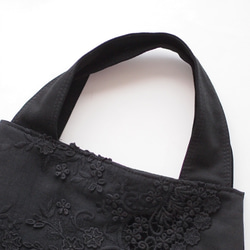 フラワーレースBAG・カジュアル フォーマル ・ブラックフォーマル・立体レース・3Ｄレース 6枚目の画像