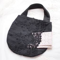 フラワーレースBAG・カジュアル フォーマル ・ブラックフォーマル・立体レース・3Ｄレース 5枚目の画像