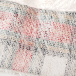 【受注製作】うっすらチェックとふんわりギンガムのスヌード 6枚目の画像