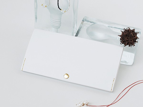 SMART LONG WALLET / white (cow leather) 第1張的照片