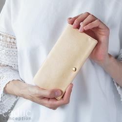 SMART LONG WALLET / beige（Goat leather） 第1張的照片