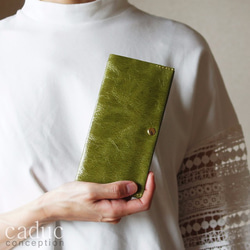 SMART LONG WALLET / green（Goat leather） 第1張的照片