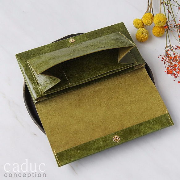 SMART LONG WALLET / green（Goat leather） 第5張的照片