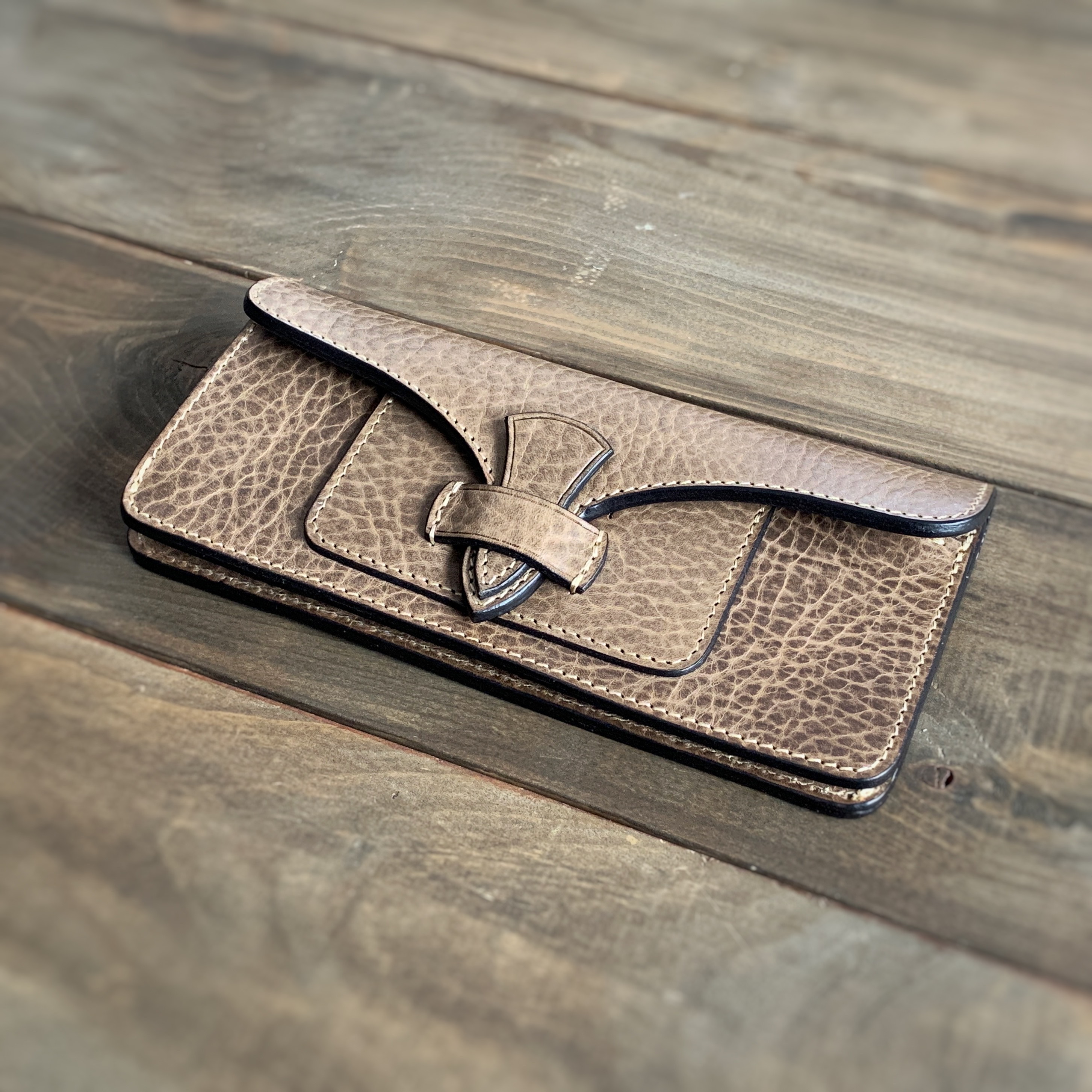 経年変化が凄い プルアップレザー 財布 STING ロングウォレット スティング　グレーブラウン