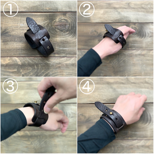 メンズにオススメ！ タフな一枚革がかっこいいレザーブレスレット