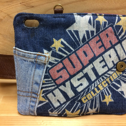 ☆6–13 HYSデニム リメイク iPhone6.6s 手帳型カバー スマホケース  