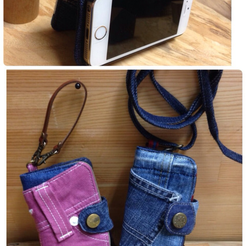 ☆6–13 HYSデニム リメイク iPhone6.6s 手帳型カバー スマホケース  