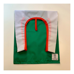 Colorful Nylon Eco Bag / Green x White 2枚目の画像