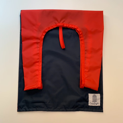 <One off>Colorful Nylon Eco Bag / Navy x Red 【ラスト１点】 2枚目の画像